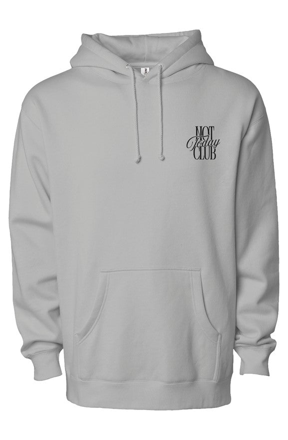Not Today Club Hoodie – Luxury Heavyweight Embroidered Anxiety Relief Hoodie